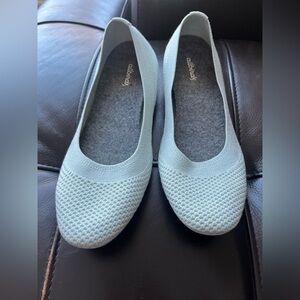 Allbirds Tree Breezers ballet flats in a light blue or Frost color